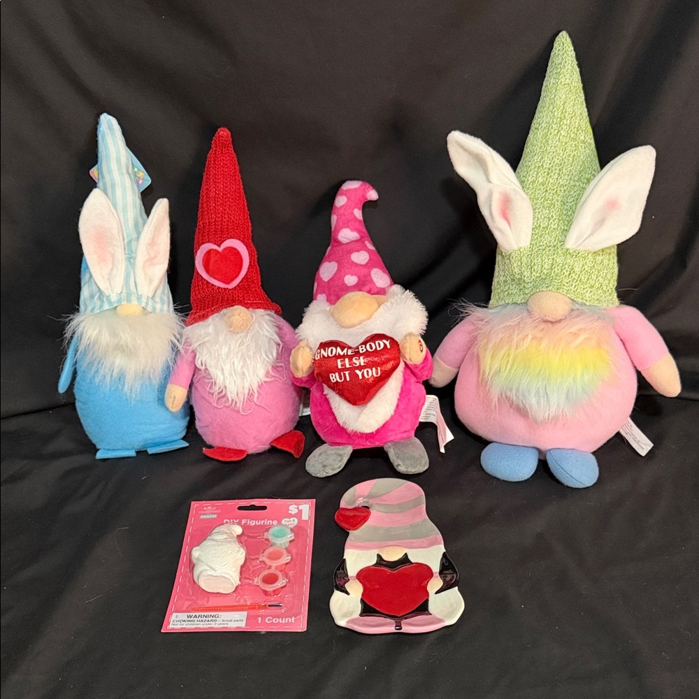 Colorful Gnome Plush Set with Accessories